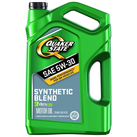 Quaker State Dexos Synthetic Blend SAE 5W-30 Motor Oil, 1.25 gal