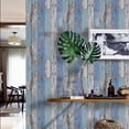 thumbnail image 2 of Dundee Deco Peel and Stick Self Adhesive Wallpaper - Distressed Wooden Blue, Teal, Grey Planks, 18 ft x 18 in, 2 of 3