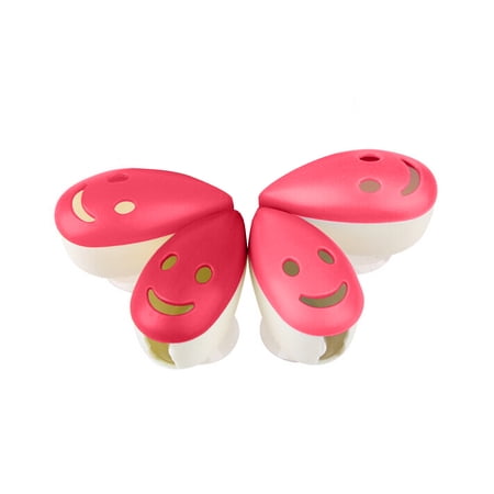 Hemoton 4pcs Smile Face Antibacterial Toothbrush Holders Suction Cup (Random Color)