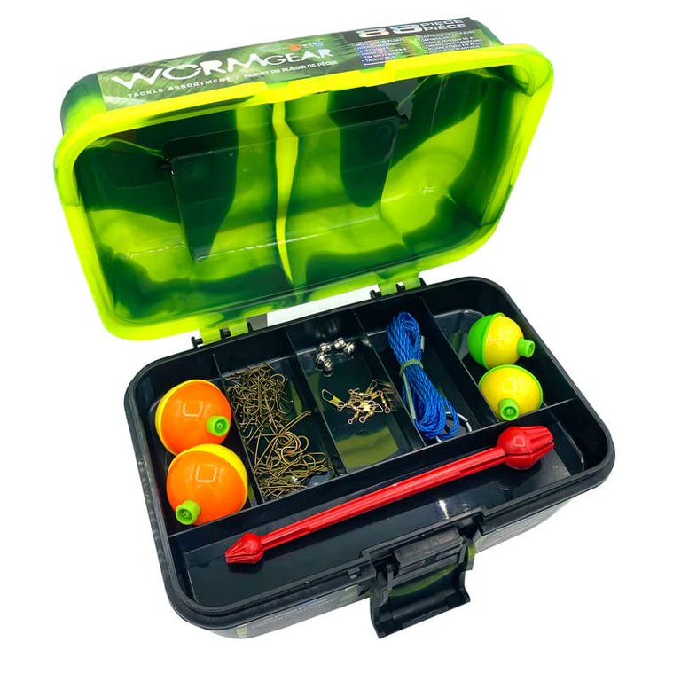 indoor tackle box Ghosthorn Waterproof Fishing Trays Organizer Lure Storage 3600*3 Top access compartmentsTrusted by generations of anglers South Bend Worm Gear Single