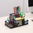 thumbnail image 2 of 1pc(black)desk Organizer, Metal Pencil Holder, Desk Shelf With Mesh Note Holder, 205 X 105 X 100 Mm, Multifunctional Desk Organizer, Office Storage Ac, 2 of 5