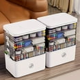 thumbnail image 5 of Large Capacity Multi-Layer Classification Durable Portable Storage Box, Essential for Home and Travel, Transparent Storage Box - Easy to Clean, Suitable for Pill Box Organization, Office Supplies, 5 of 10