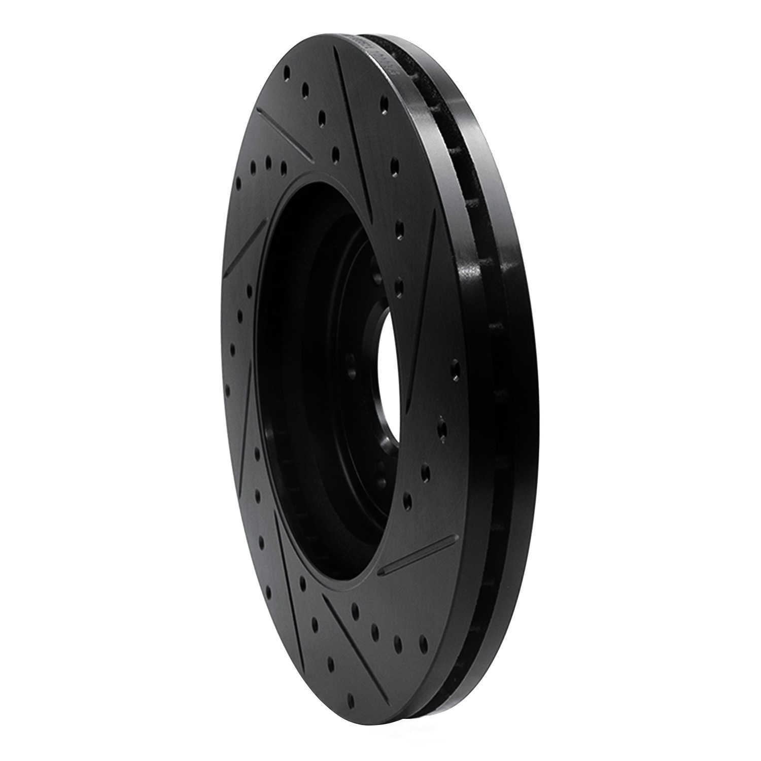 Dynamic Friction Company 633-20019L DFC Brake Rotor - Drilled And Slotted - Black