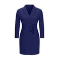 thumbnail image 5 of Uootdi Womens Blazer Dresses Notch Lapel 3/4 Sleeve Wrap Belted Slim Fit Mini Dresses Bodycon Dresses Office Style Gift, 5 of 8