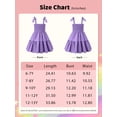 thumbnail image 2 of BULLPIANO Girls Solid Color Dress Smocked Elastic Dresses Tie Shoulder Sleeveless Sundress Holiday Cami Dress, 2 of 9