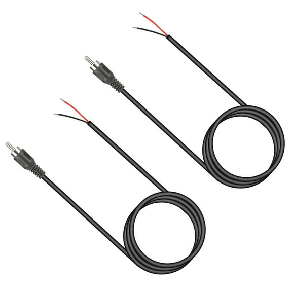 2Pcs RCA to Bare Wire Cable Audio Video Connection Cable for TV DVD Player