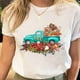 thumbnail image 4 of Camisetas estampadas de Papá Noel para mujer, camiseta de Navidad y Año Nuevo de los años 90, ropa femenina, Tops estampados, camiseta gráfica de dibujos animados a la moda para mujer, 4 of 5