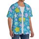 thumbnail image 2 of Balery Starfish Camisa Casual de Manga Corta con Botones para Hombre, Texturizada, Estilo Cubano, para Playa, Verano-Small, 2 of 5