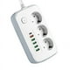 thumbnail image 3 of Cable de alimentación Cable de extensión 3 tomas 6 x USB Multi Hole Plugs Row Plugs with Smart Terminal Blocks Electrical Sockets, 3 of 4