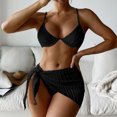 thumbnail image 1 of IDALL Bikini Sets Bathing Suit Swimsuits For Women High Breast Contrast Solid Bikini Set Solid Swimsuit Sets Bikini Sets Womens Swimsuits Micro Bikini A S, 1 of 9