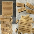 thumbnail image 4 of HUASHENG Ice Brea Ker Questions Tumbling Tower Game (54Pcs) Wooden Block S Stacking Tumbling Tower 54 Wooden Stacking Tower Family Party Game With Ice Break Er Questions, 4 of 5