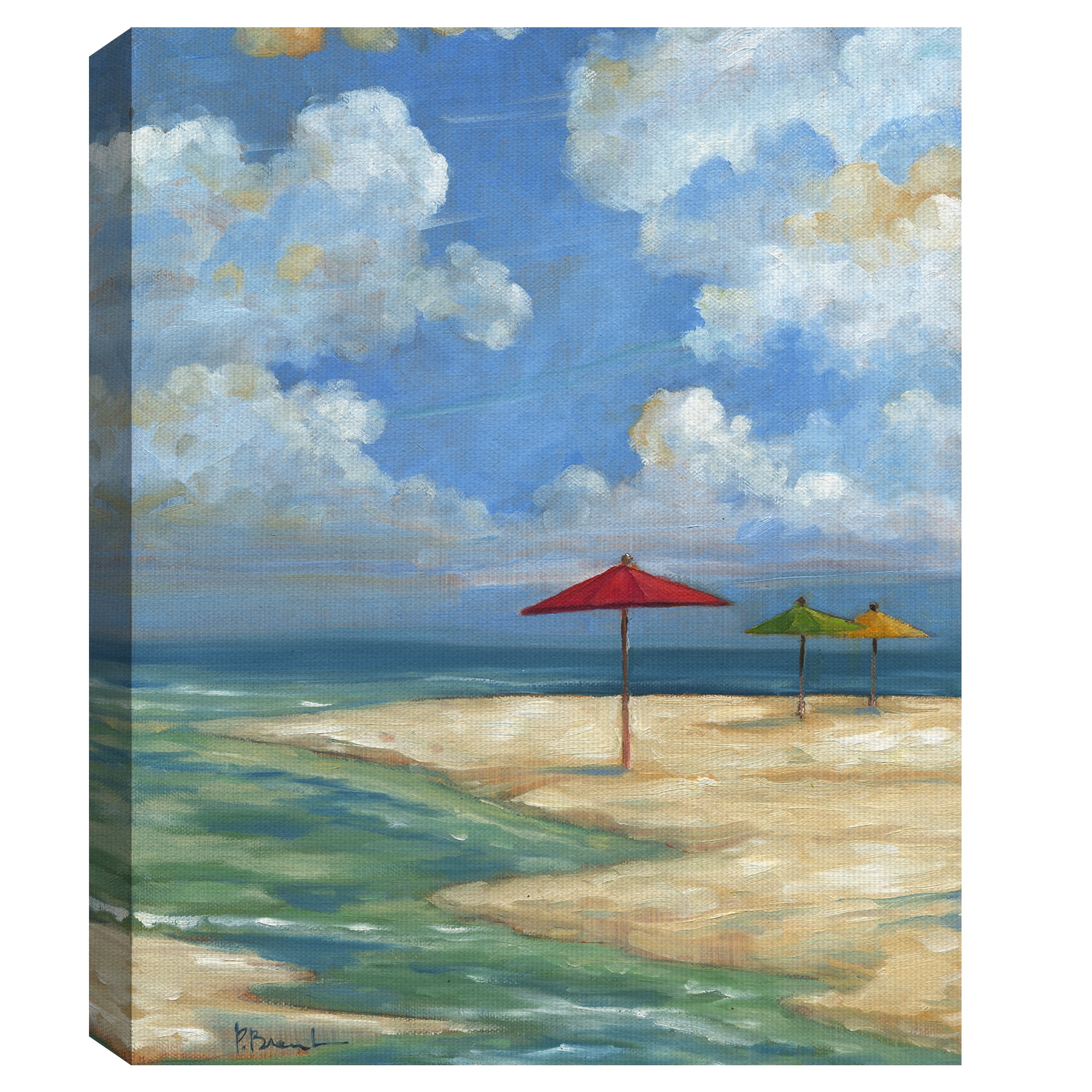 Masterpiece Art Gallery Umbrella Beachscape by Paul Brent Canvas Art Print