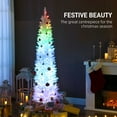 thumbnail image 4 of HOMCOM Arbre de Noël de 6 Pi avec DEL Synchronisées Bricolage, Arbre de Noël, Blanc, 4 of 10