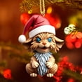 thumbnail image 4 of Adornos navideños, adornos navideños, regalos navideños, decoración plana para el hogar con forma de perro, decoración para el árbol de Navidad, decoración con colgante, 4 of 4