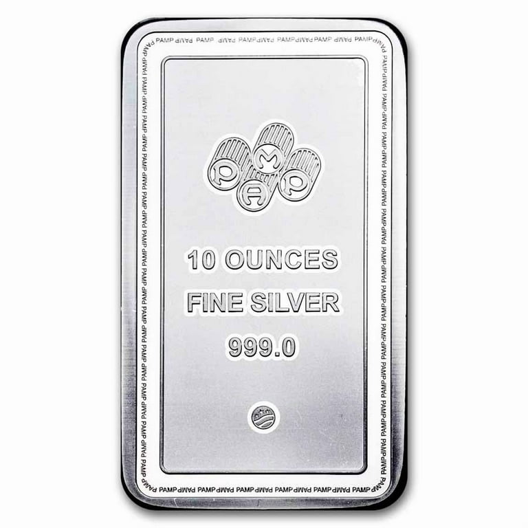 10 oz Silver Bar - PAMP Lady of Liberty - Walmart.com