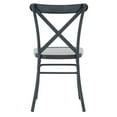 thumbnail image 4 of Weston Home Perry X-Back Metal Dining Chairs, Set of Two, Antique Denim, 4 of 9