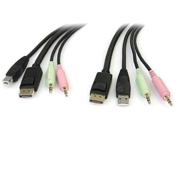 StarTech  6 ft.4-in-1 KVM Switch Cable - Black - 6'