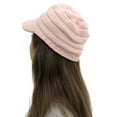 thumbnail image 2 of Herrnalise Women Solid Stitching Outdoor Plush Hats Crochet Knit Beanie Cap Peaked Cap, 2 of 3