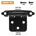 thumbnail image 2 of Tysrjsv 20pcs Cabinet Hinges Self Closing Frame Cabinet Hinges Cold Rolled Steel Cupboard Hinges Sturdy Kitchen Cabinet Door Hinges Cabinet Hardware for Kitchen Bathroom Office (Black), 2 of 9