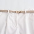 thumbnail image 4 of Womens Fashion Dressy Shorts Belted High Waisted Shorts Loose Casual Work with Pockets White XS, 4 of 7