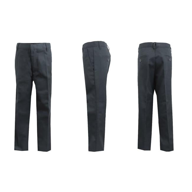 Gray Boys Double Knee Flat Front School 