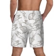 thumbnail image 4 of Uemuo Hand Drawn Rabbit Pattern Mens Swim Trunks Quick Dry Board Shorts with Mesh Lining, Stretch Beach Shorts Quick Dry No-Chafing Board Shorts-XX-Large, 4 of 9