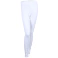 thumbnail image 1 of Cotton Full Length Leggings Plain Skinny Pants For Women Junior Size, White, XL, 1 of 3