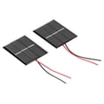 thumbnail image 2 of Kit De Células Solares, Mini Paneles Solares Módulo De Panel Solar 0.4W 1.5V 2 Piezas 43x55 Mm Para Luces Publicitarias ANGGREK Polysilicon Solar Panel, 2 of 8