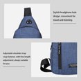 thumbnail image 6 of Crossbody Bag for Womens Mens Multipurpose Sling Bags Chest Shoulder T Sling Purse Strap Travel Bag with Earphone Hole, 6 of 7