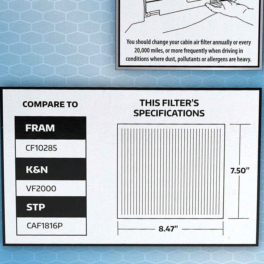 Super Tech Cabin Air Filter 7255, for Select Toyota Vehicles