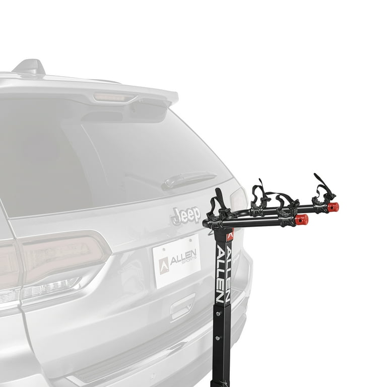 Allen Sports Deluxe 2 Bicycle Hitch Mounted Bike Rack Carrier with Folding Arms Model 522RR Black