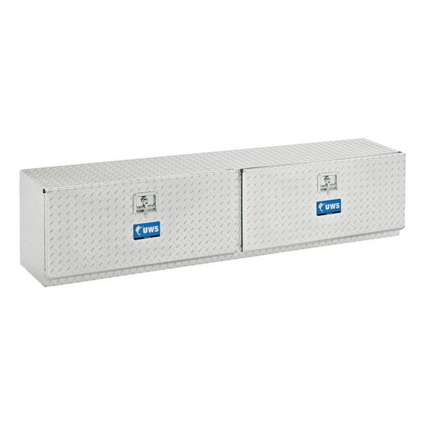 UWS TBTS 72 Tool Box Topside 2 Door Diamond Tread Bright Aluminum 72 Inch Length x 13 1 4 Inch Width x 17 Inch Height