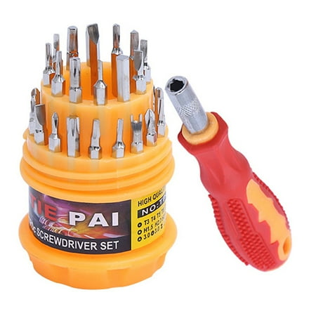 31 pcs Small Precision Screwdriver Kit Phillips/Cross/Flat/Slot/Slotted Head