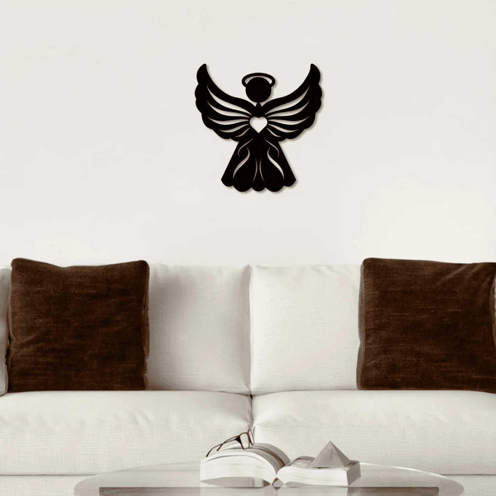 Gothic Angel Iron Wall Art Vintage Sculpture Living Room Bedroom Halloween Gift