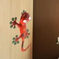 thumbnail image 4 of Decoración de pared moderna Estatua de animal Escultura de pared Adornos Obra de arte Estatuilla en Gecko para hotel, sala de estar, patio, Rojo Soledad Figuritas de pared Gecko, 4 of 8