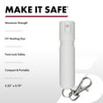 thumbnail image 3 of SABRE Mighty Discreet Pepper Spray with Snap-Clip Keychain, White, 0.18 fl oz, 3 of 7
