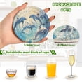 thumbnail image 4 of BZSMCE 6Pcs Drink Coasters With Holder 3.94Inch Dolphin Play on The Ocean Creative Coil Coaster Coasters Colors Absorbent Coasters for Drinks Coasters Set Thicken Heat for Home Table, 4 of 7
