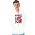 thumbnail image 3 of No Talkie Game is On Football Men's Big & Tall Graphic Zip Up Hoodie Brisco Brands 2X, 3 of 5
