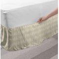 thumbnail image 2 of Abstract Geometry Bed Skirt, Repetitive Monochrome Striped Squares Arrangement Illustration, Elastic Bedskirt Dust Ruffle Wrap Around for Bedding Decor, 4 Sizes, Pale Sepia and White, by Ambesonne, 2 of 2