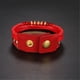 thumbnail image 3 of Moda prensa hebilla brazalete cuentas acrílicas pulsera joyería de mano accesorios de regalo rojo, 3 of 3