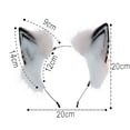 thumbnail image 2 of Fox Wolf Cat Dog Ears Diadema Diadema Diadema Fiesta de disfraces de Halloween Accesorios para el cabello Adepaton BST2001169, 2 of 5
