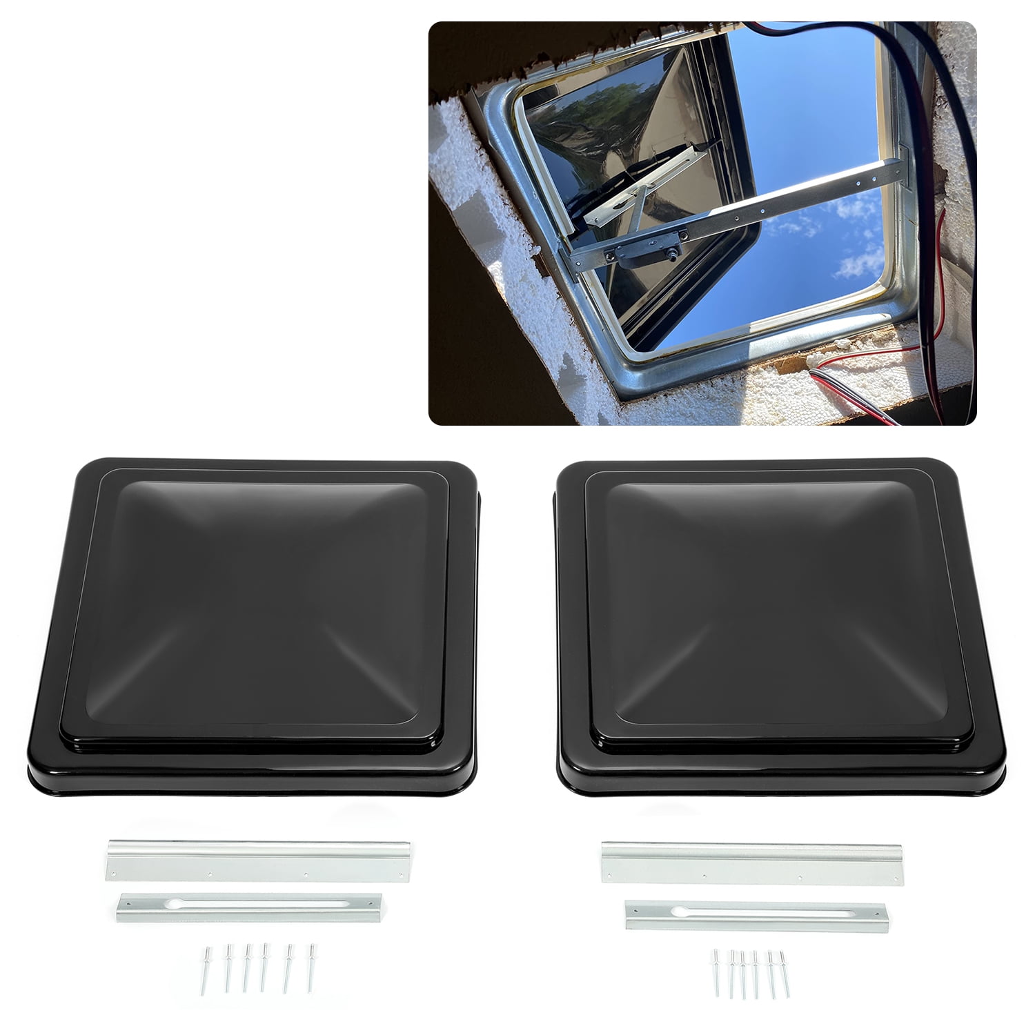 For Camper RV Trailer Elixir Top Roof Vent Cover Lid Replacement 14 X 14 - Foto 2