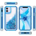 thumbnail image 6 of CoverON Apple iPhone 12 Mini Case (5.4"), Liquid Glitter Military Grade Heavy Duty Full Body Clear Bling Quicksand Phone Cover, Blue, 6 of 8