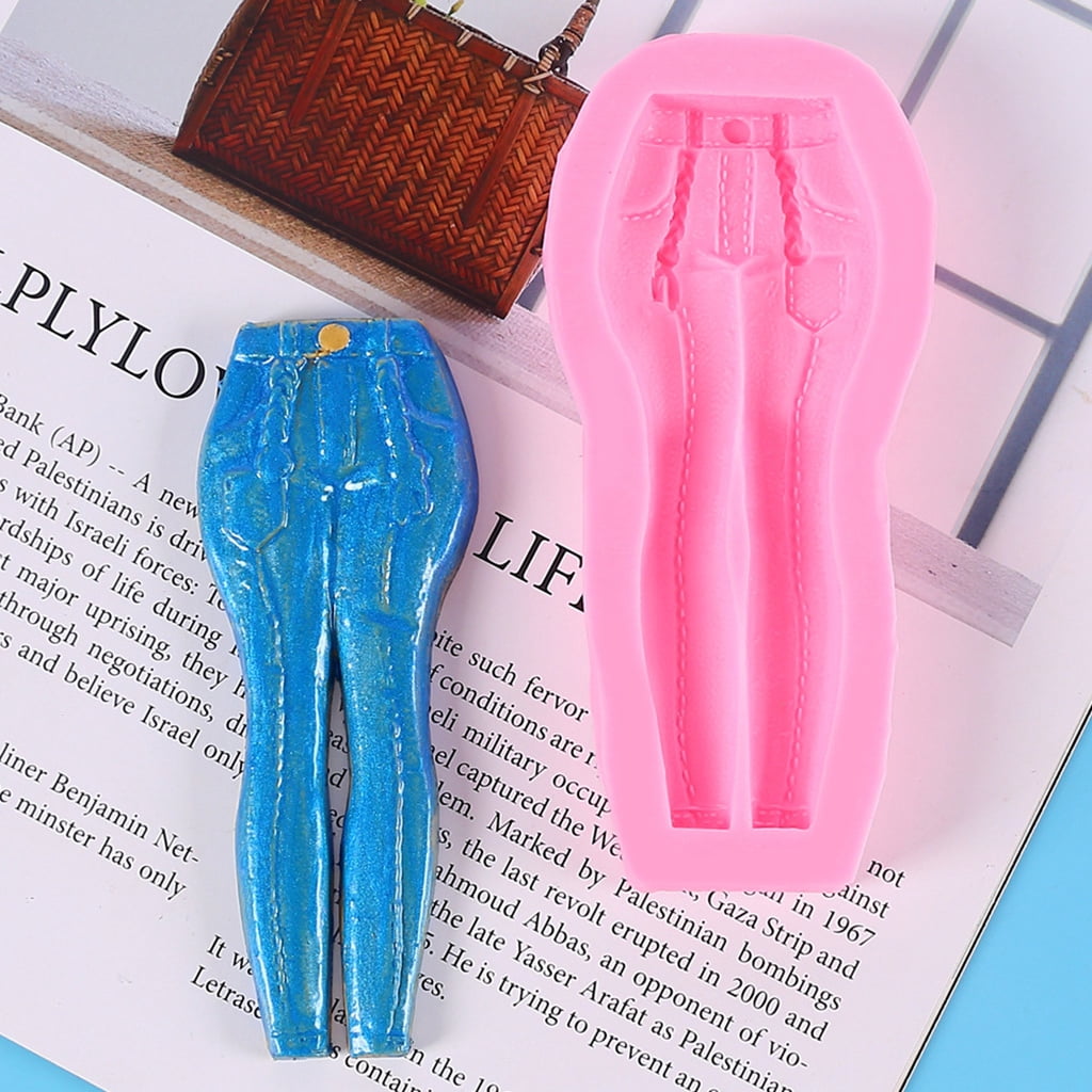 Silicone Fondant Mold DIY Handmade Soap Making Supplies Sweater Jeans Hat Cake Decorating Family Candle Molds Flexible