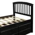 thumbnail image 5 of Twin Size Wood Platform Bed Frame with 6 Storage Drawers, Headboard and 10 Slats, 5 of 8