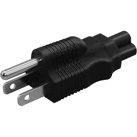 Toptekits NEMA 5-15P to C5 Power Adapter, 15A 125V IEC 3Pole Male to 3-Prong Female C5 Adapter,IEC C5 to NEMA 5-15P AC Converter (5-15P to C5)