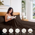 thumbnail image 3 of SGI Bedding 600 TC Full-XL Size 4 Pc Sheet set - 100% Egyptian Cotton Sheets Sateen Weave, Breathable, 15" Deep Pocket, Hotel Luxury Soft Bed Sheets, Chocolate, 3 of 7