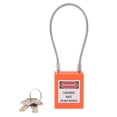 thumbnail image 2 of Letairis Stainless Steel Cable Safety Padlock Security Padlock Safety Lockout Lockout Isolation Lock, 7 Color Orange, 2 of 9