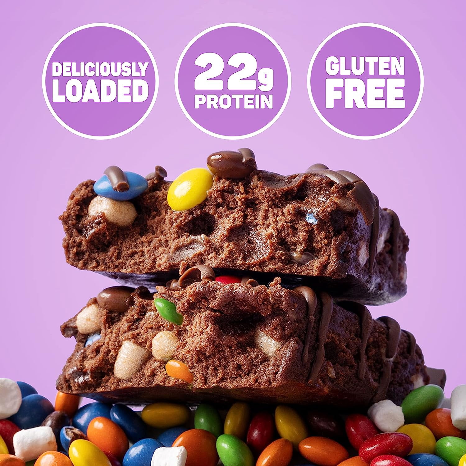Fit Crunch Loaded Cookie Protein Bar, High Protein, Gluten Free, Protein Snack (Chocolate Deluxe, 12 Count)
