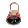 thumbnail image 6 of Journee Womens Sammie Sling Back Cap Toe Block Heel Pumps, Widths Available, 6 of 10